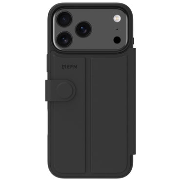 EFM Venice Wallet Case for iPhone 17 Pro Max - Black